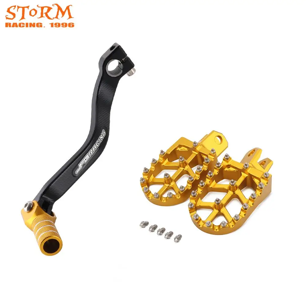 CNC Footrest Footpeg Foot Pegs and Gear Shift Lever For SUZUKI RM125 RM250 RM250Z RMX250 DRZ 400 400E 400S 400SM