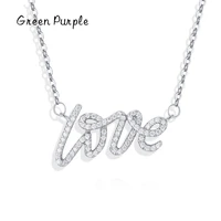 exquisite simple love necklace 100 925 sterling silver classic shining zircon chain necklaces pendant for women jewelry set