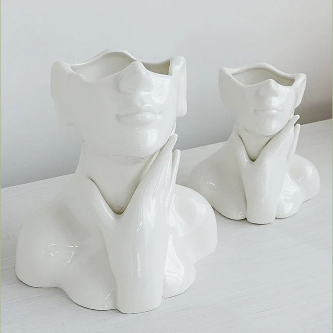 Креативная ваза для тела керамическая гидропонная цветочный горшок растений