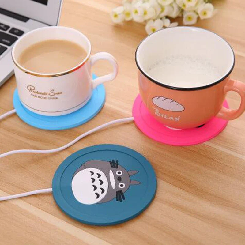 

Overseas Store Usb Heater Tray Mug Pad Nice Gift USB Warmer Gadget Cartoon Silicone Thin Cup-Pad Coffee Tea Drink