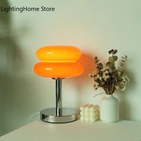 ins glass stained table lamp childrens lamp bedroom bedside atmosphere lamp decoration egg tart lamp