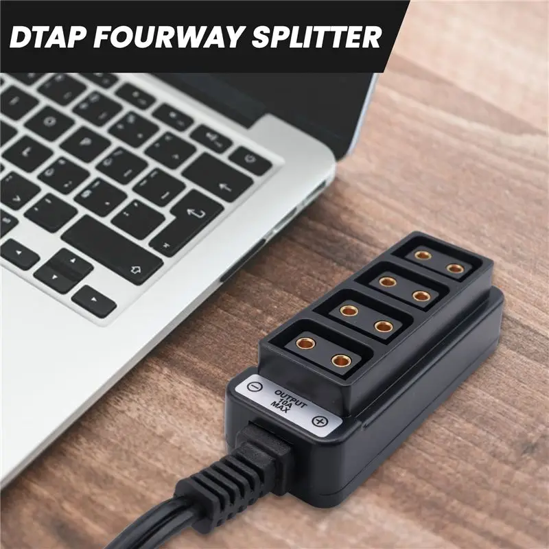 Фото Разветвитель питания D-Tap (мужской) на 4 порта P-Tap (женские) для камеры, 4-канальный сплиттер DTAP №5