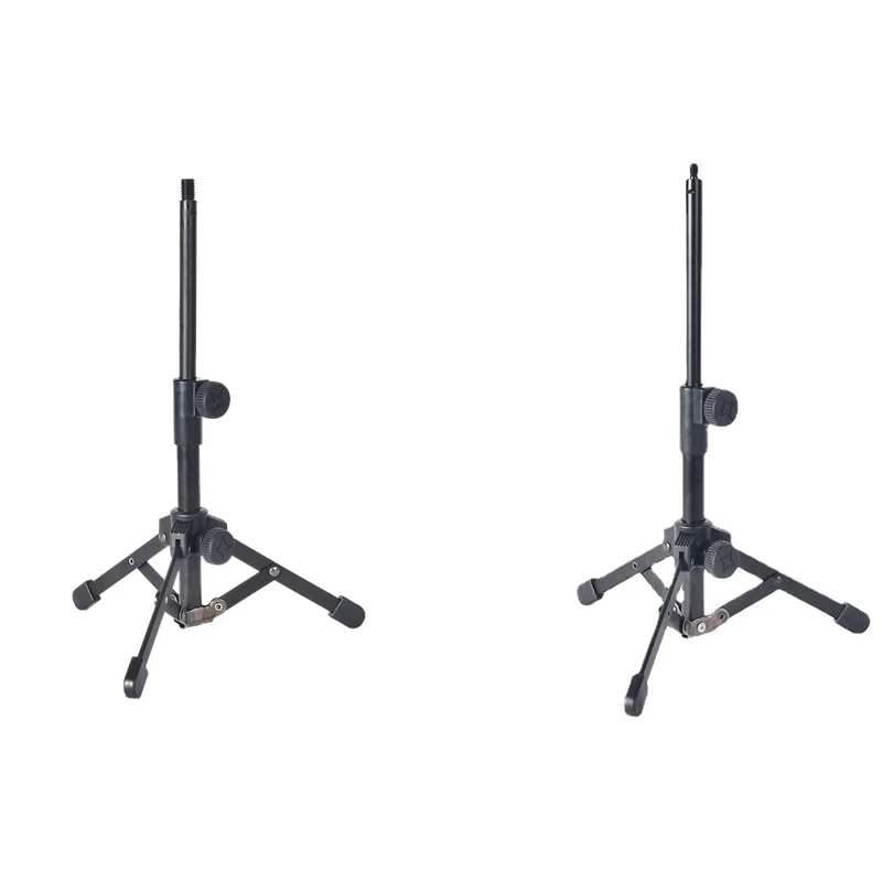 

Mini Tabletop Tripod Microphone Mic Stand Holder With Threaded For Meetings Lectures Speaking And Ect