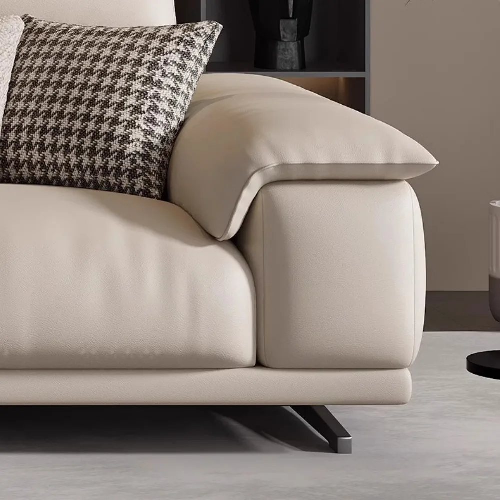 Итальянский диван для гостиной из натуральной кожи роскошный дизайнерский