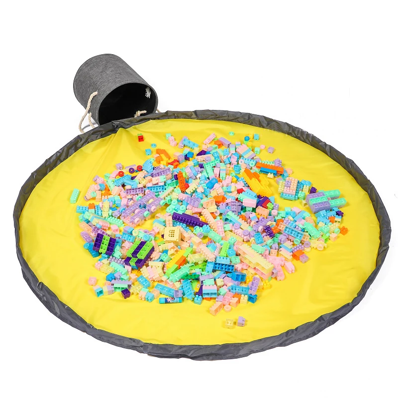 

Складная сумка для хранения игрушек, детский игровой коврик, большой органайзер для чистки, строительные блоки, игрушки, домашняя корзина для белья