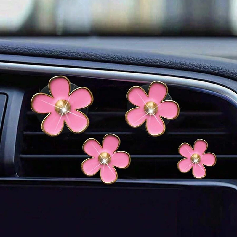 

4 шт., автомобильный освежитель воздуха с цветочным дизайном, автовыпуск воздуха, ароматерапия для женщин, автомобильный ароматизатор, авто декоративные гаджеты, аксессуары