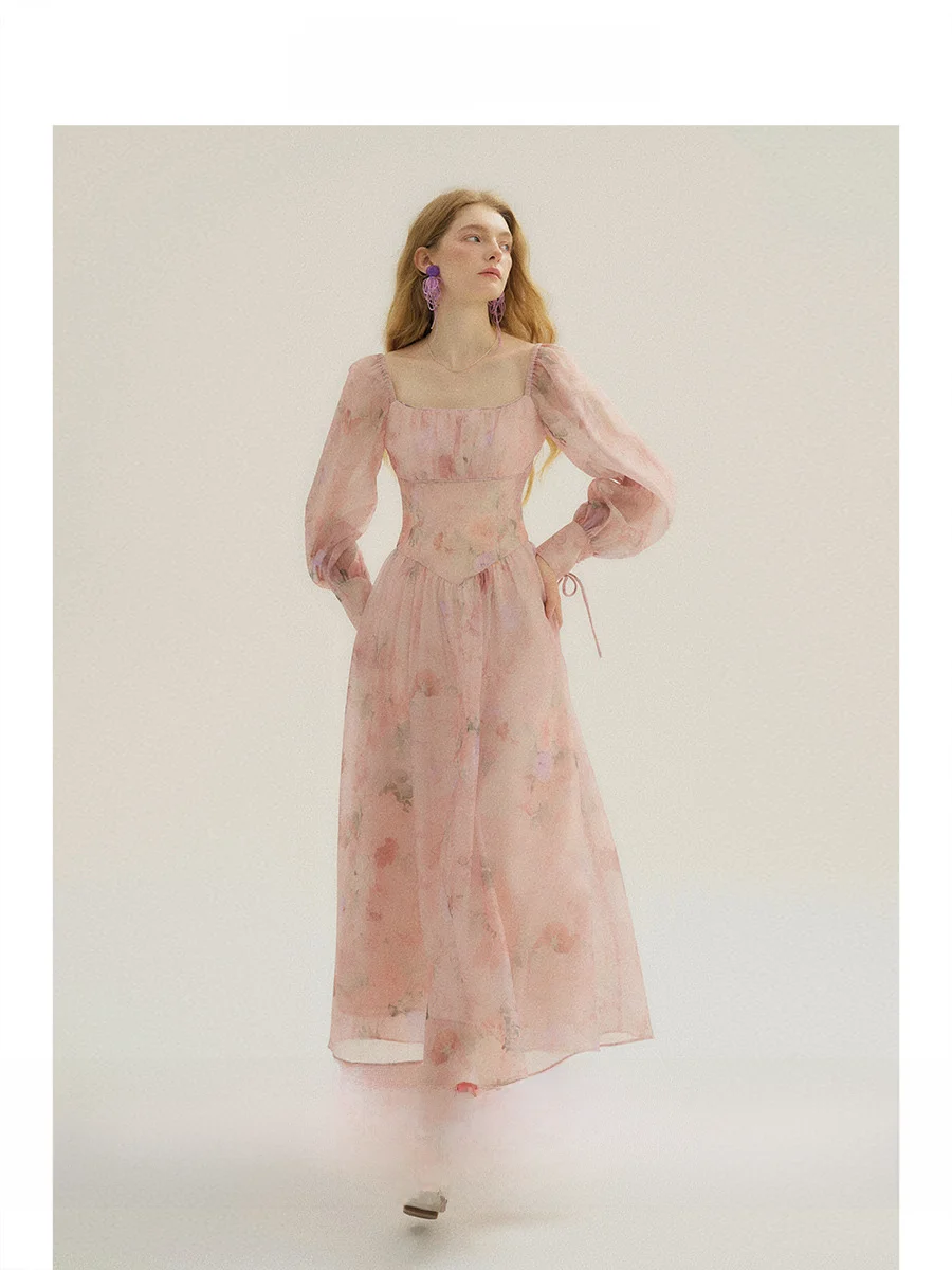 С тех пор французское платье sle высокого класса летние юбки с длинным рукавом и