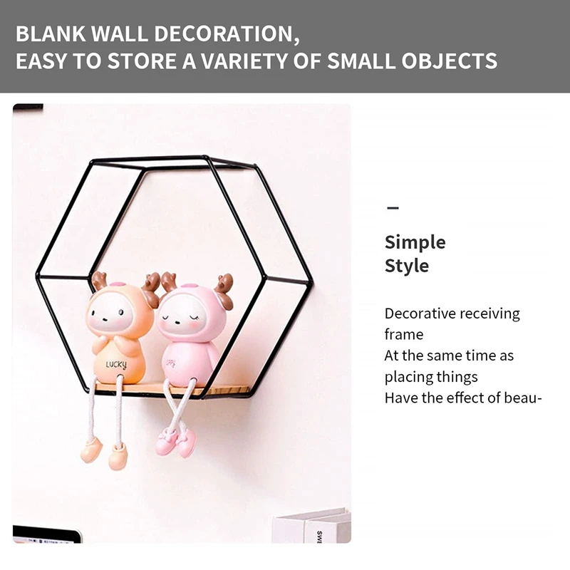 3 шт. шестигранные настенные стандартные полки металлические и искусственные