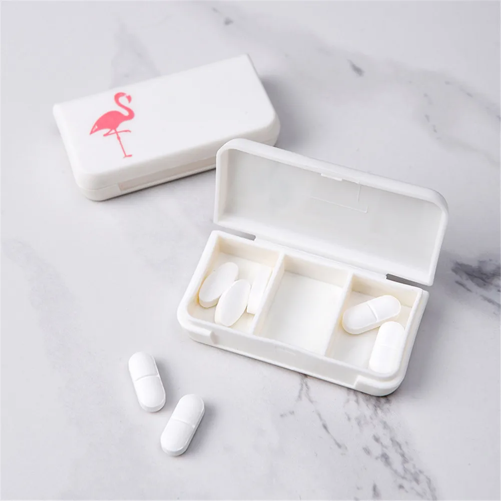 

Mini Pill Case Medicine Boxes 3 Grids Portable Travel Home Medical Drugs Tablet Empty Container Home Holder Cases