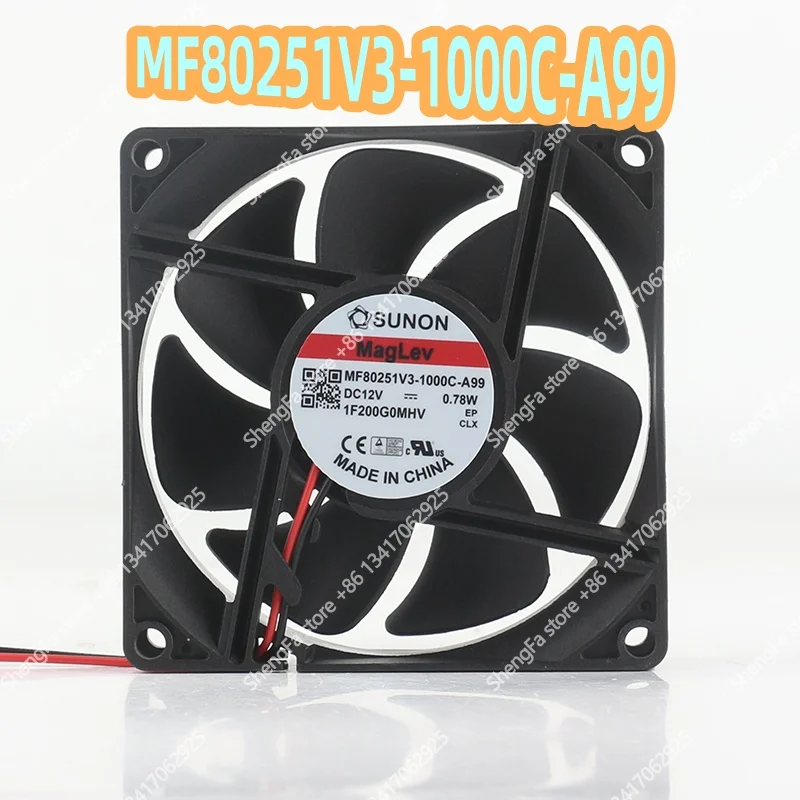 Фото MF80251V3-1000C-A99 Совершенно новый бесшумный вентилятор SUNON 8025 80X80X25MM 8CM 5V 24V 48V DC12V 0.78W №2