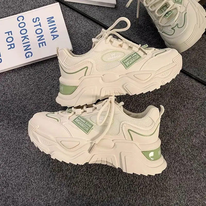 Autumn Platform Sneakers 2022 Fashion Patchwork Sports Shoes Women All-match Breathable Daily Wear Casual Ladies Footwear