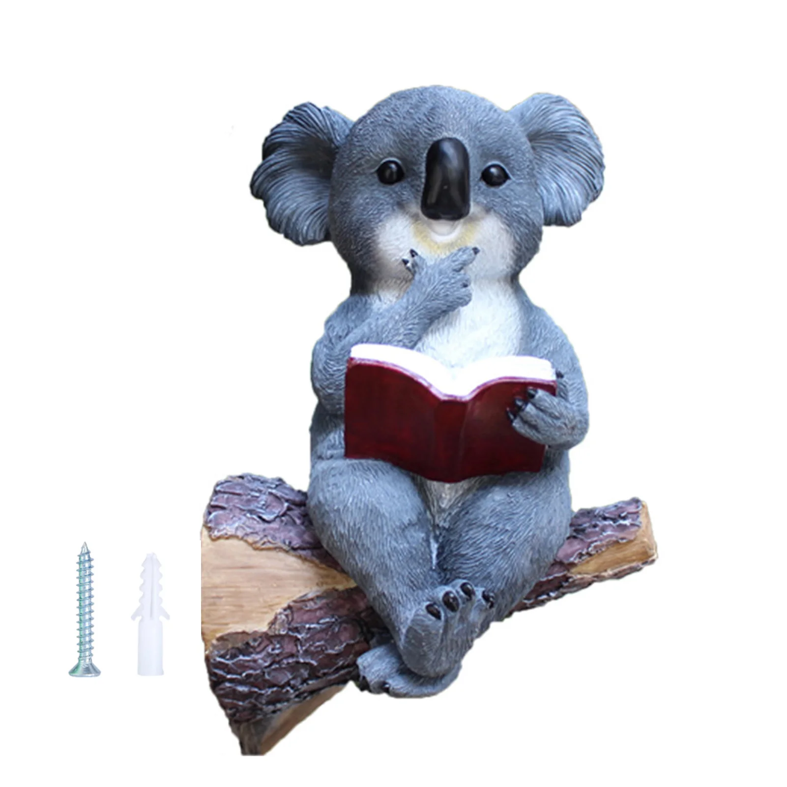 

Outdoor Decor Garden Statue Animal Cartoon Koala Solar Lamp Art Home Lawn Gift Led Funny Resin Craft Landscape Ornament