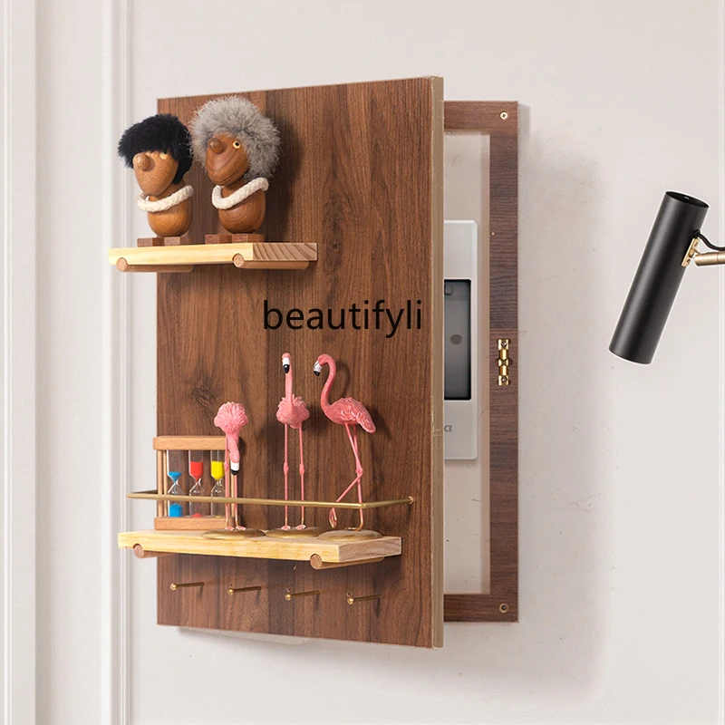 

Черная грецкая электрическая коробка yj с крышкой, фоторамка для ключей, креативная настенная декоративная электрическая коробка с измерит...