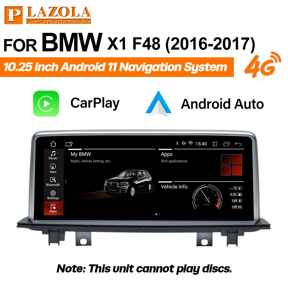 

For BMW X1 F48 2016 2017 NBT Car Multimedia Player Android 11 Navi CarPlay Auto Radio Screen Head Unit 10.25inch Navigation BT