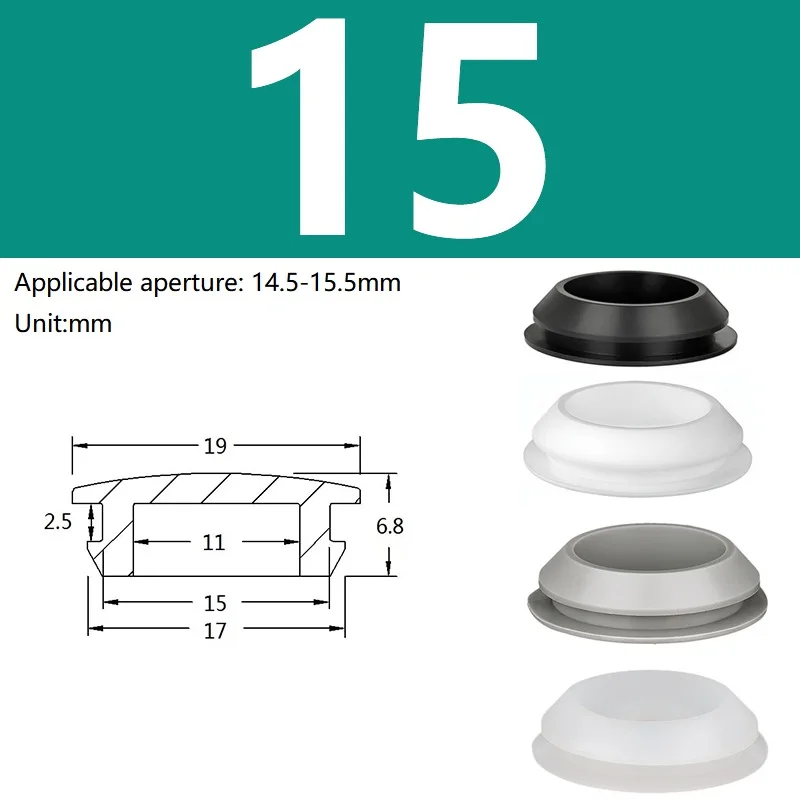 

Силиконовая заглушка 15-60 мм