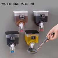 wall mounted liquid seasoning tank automatic seasoning bottles oil vinegar dispenser storage containers kitchen accessory