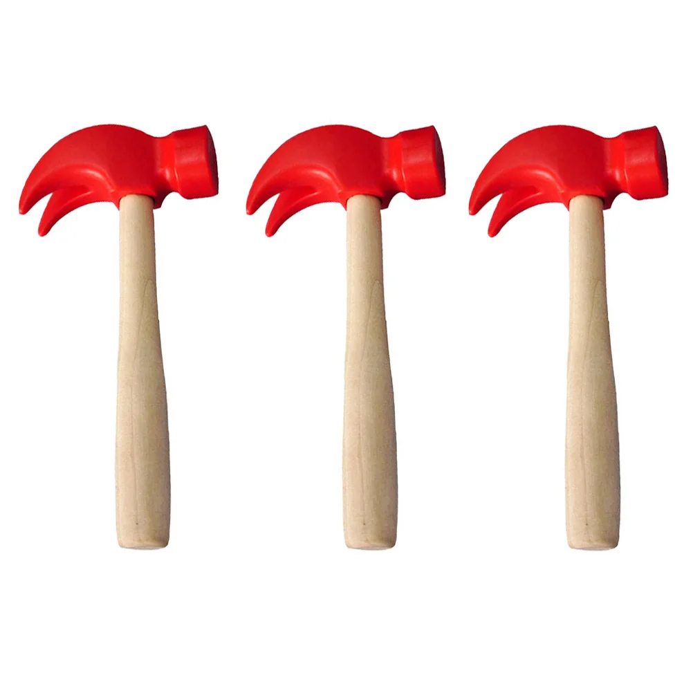 

3 Pcs Simulated Small Wooden Hammer Baby Toys Funny Simulation Hans-on Plaything Children Birthday Gift Kids DIY