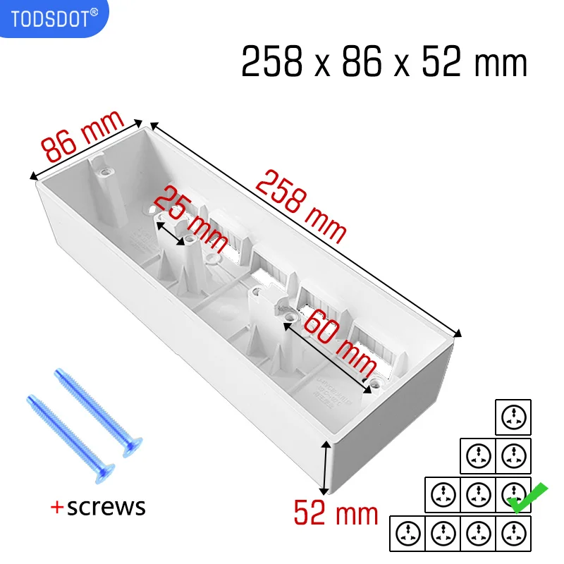 

TODSDOT Коробка для выключателя белая 40-50 мм