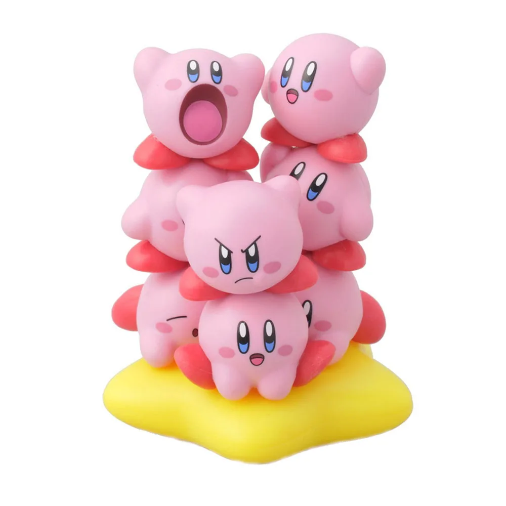 

Anime Games Kirby Action Figures Toys Pink Cartoon Kirby PVC Cute Mini Figure Action Dolls Toys Christmas Gift for Children
