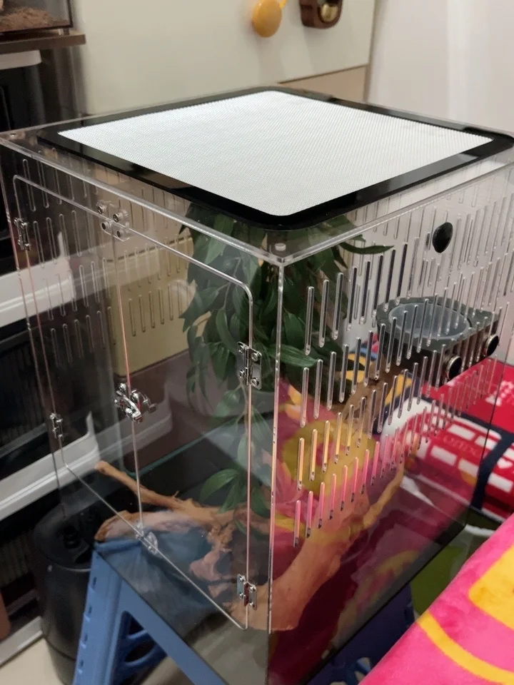 Дышащая рептилия акриловый дисплей внешний корпус акриловая клетка Террариум