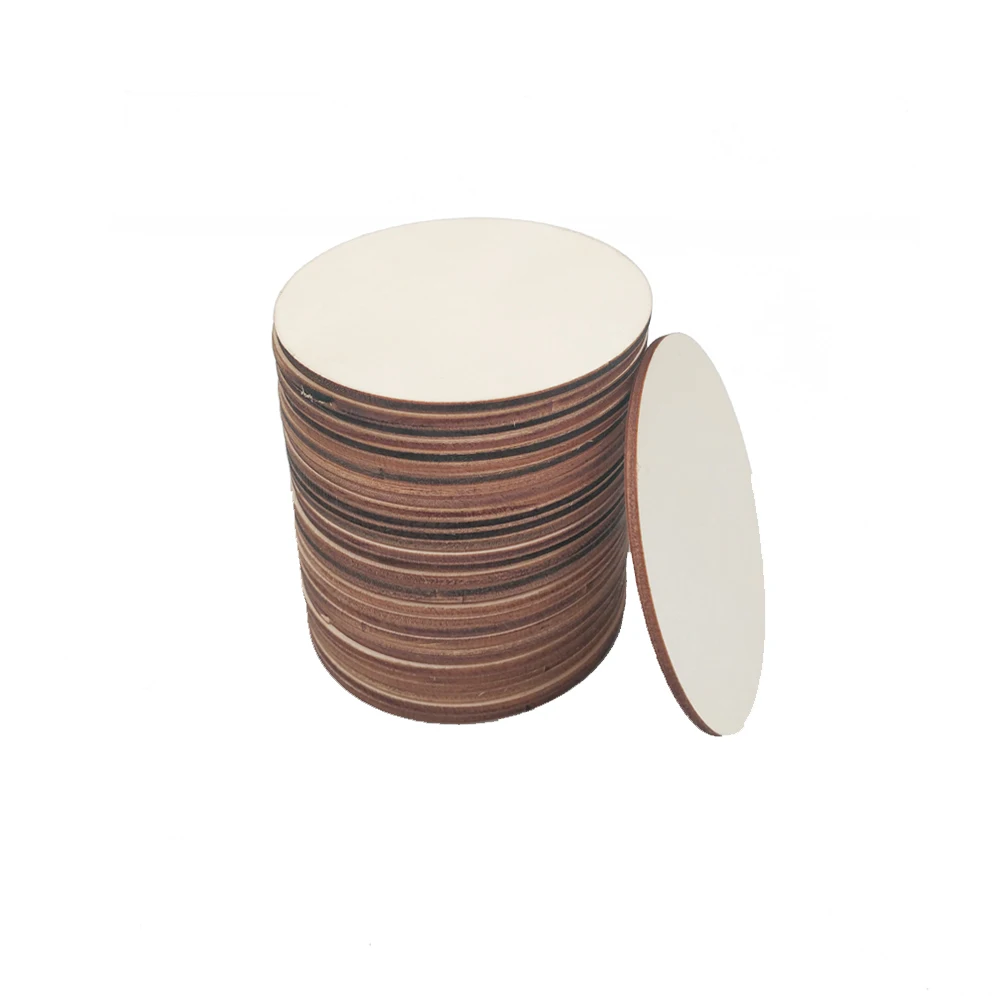 

25pcs 40mm Natural Unfinished Wood Circles Wooden Round Discs for Crafts Wooden Cutouts for Crafts, Door Hanger, Wedding Decor