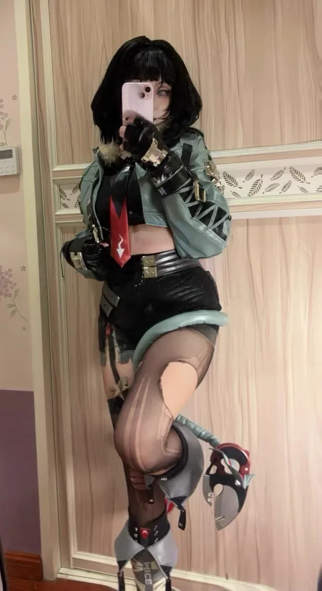 Zenless Zone Zero Jane Doe Косплей Костюм Cos Парик Набор с Хвостом Аниме Игровая Вечеринка