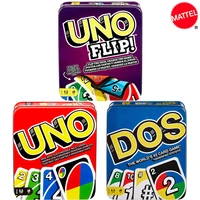 mattel uno dos flip family multiplayer card game entertainment high fun poker party games playing cards unos kids toys