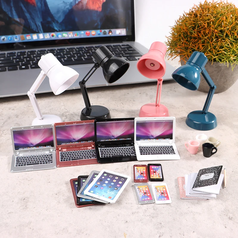 Book Cup Desk Set Model Home Decor Toy Doll House Accessories