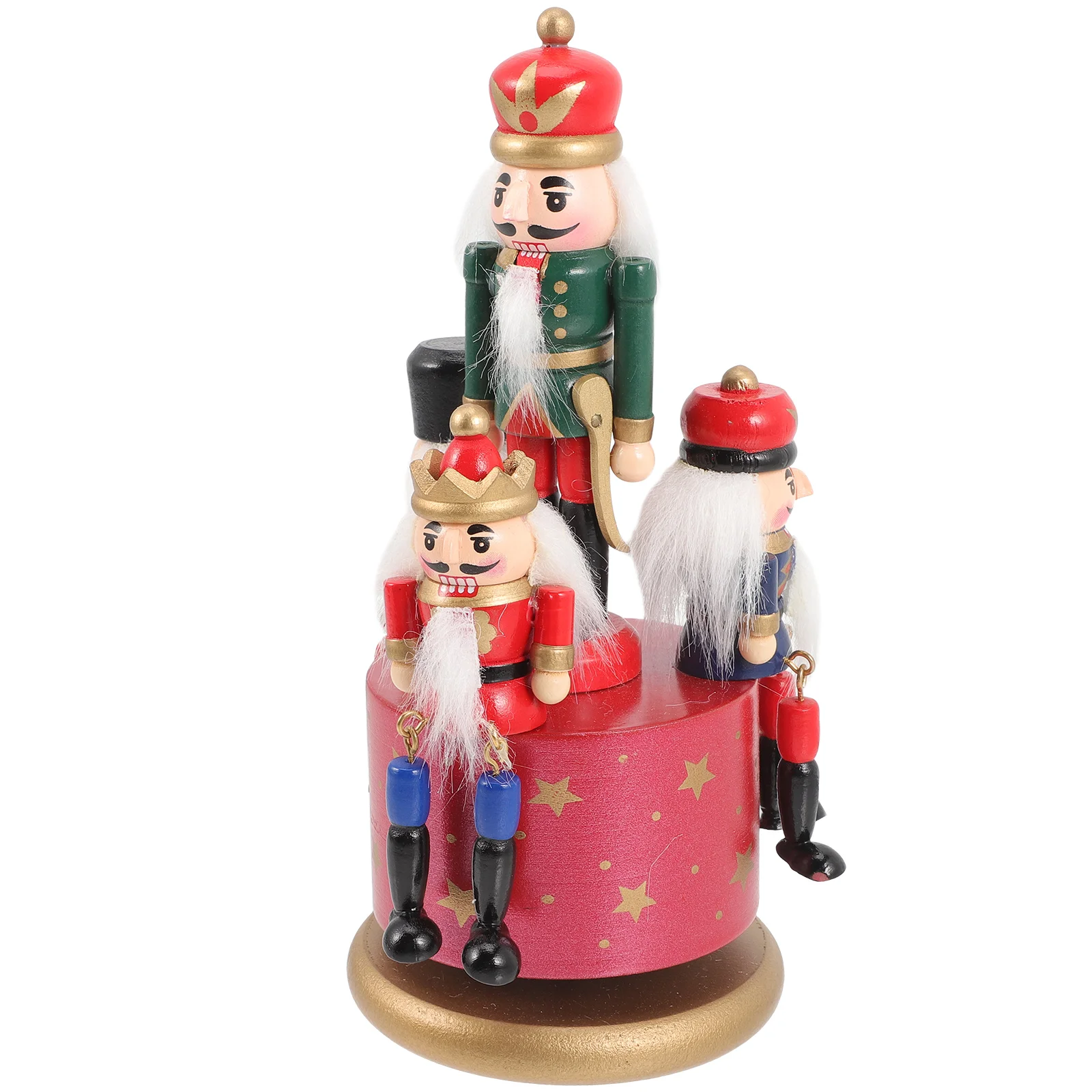 

Nutcracker Box Musicchristmas Wooden Decor Gift Decorations Gifts Musical Ornamentsfigures Soldier Wood Yard Table White Pajamas