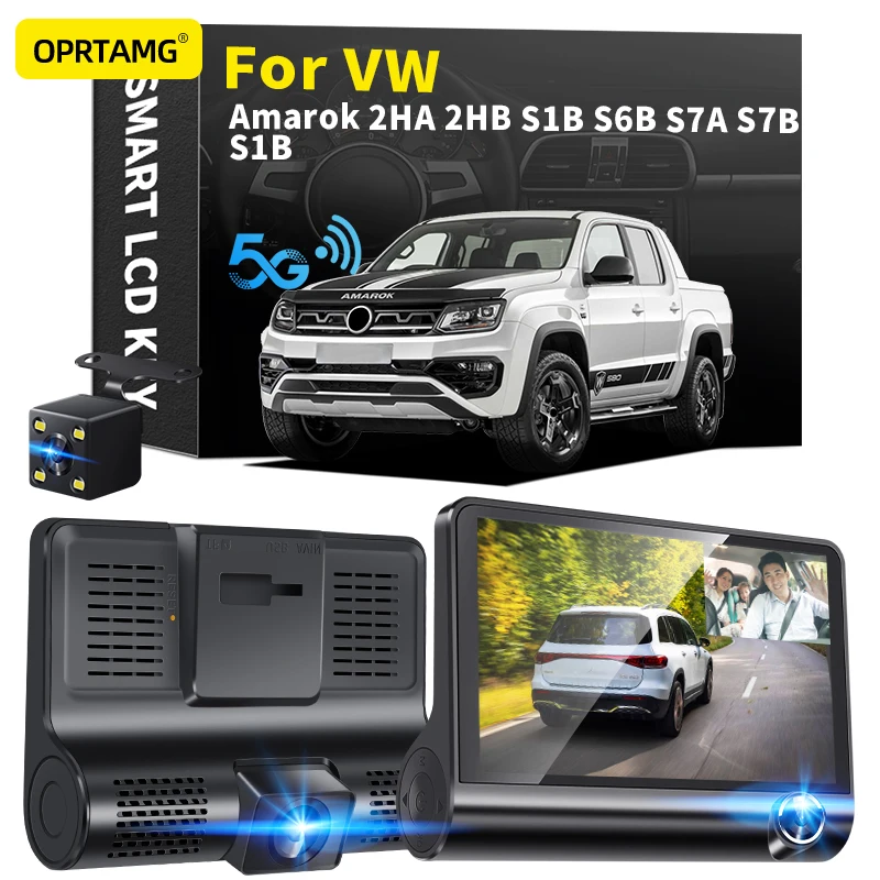

Car DVR 3 Cameras Lens 4.0 Inch 1080P dash cam For Volkswagen VW Amarok 2HA 2HB S1B S6B S7A S7B S1B 2002 -2022 Car dashcam