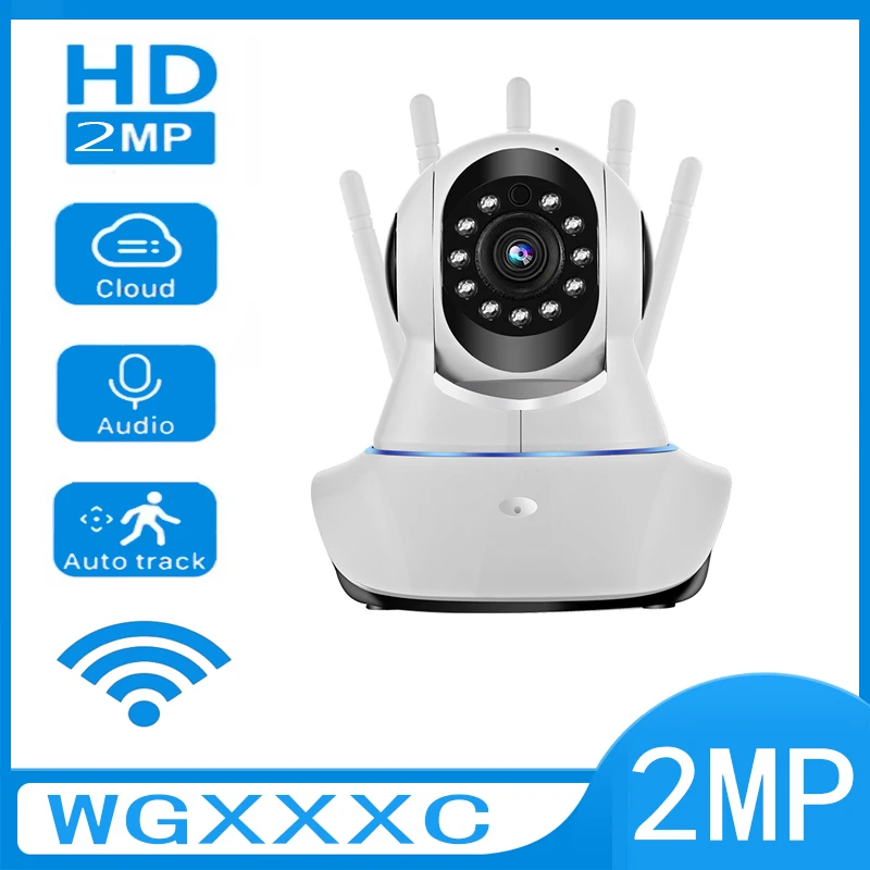 

Камера видеонаблюдения, 2 Мп, Wi-Fi, ночное видение, двусторонняя, голосовая, 360 градусов