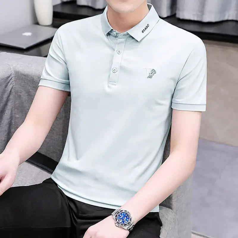 

Luxurys Tshirt New Designers Polo Male T Shirt Long Sleeves Tee Shirts Short Sleeve Shirt Black Crop Top White Mens Polo Shirt