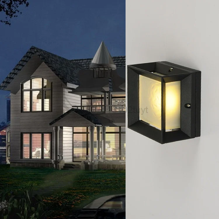 

5PCS 5W Waterproof IP66 Square Gate Door Light Modern LED Staircase Balcony Garden Outdoor Wall Lamp AC85-265V