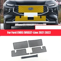 for ford evos evosst line 2021 2022 stainless car middle net insect dust proof front grille insert net cover trim accessories