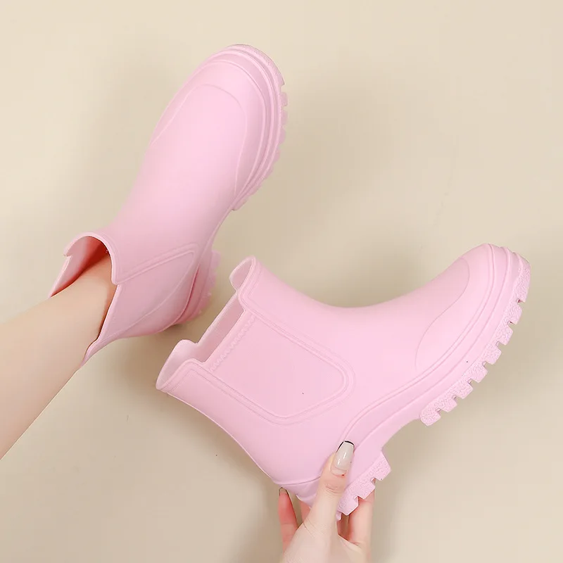 

Rain Boots Women Garden Galoshes Work Rain Boots Chelsea Boot Female Non-slip Rainshoes Fishing Water Shoes Botas Lluvia Mujer