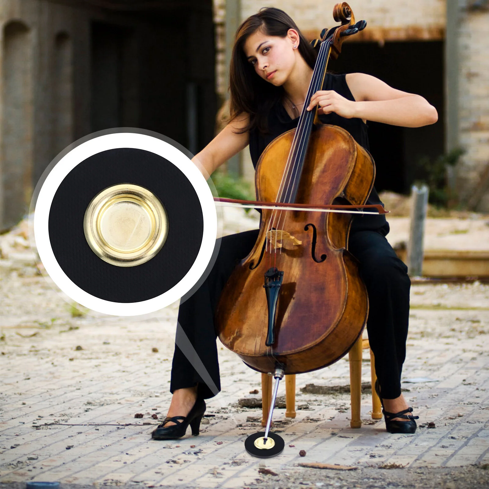 

Tail Nail Cello Slide Proof Pad Anti-slip Mat Violoncello End Pin Holder Endpin Stopper