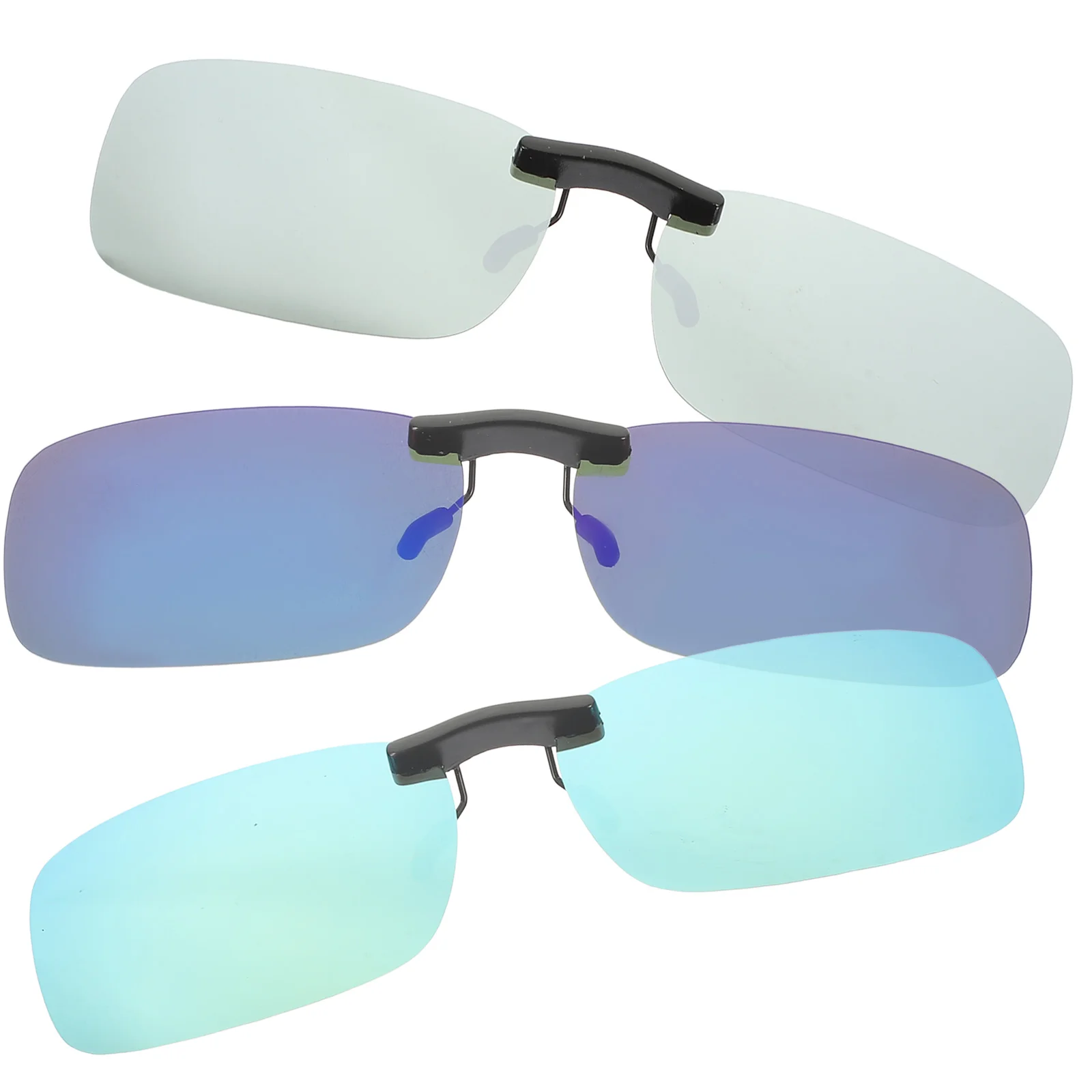 

Clip Sunglasses Glasses Men Myopia Driver Up Driving Glare Anti Rimless Over Shades Protection Uv Sun Metal Lenses Attachment