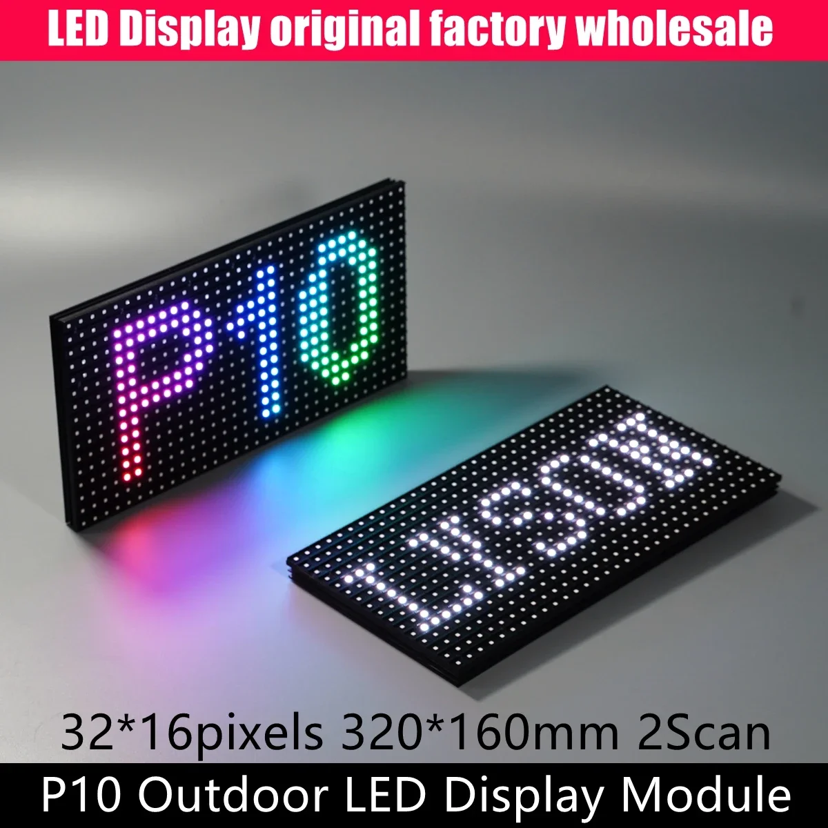 Фото 32x16 пикселей P10 Открытый SMD Полноцветный светодиодный модуль дисплея Высокая яркость RGB Видеопанель 1/2 сканирования №3