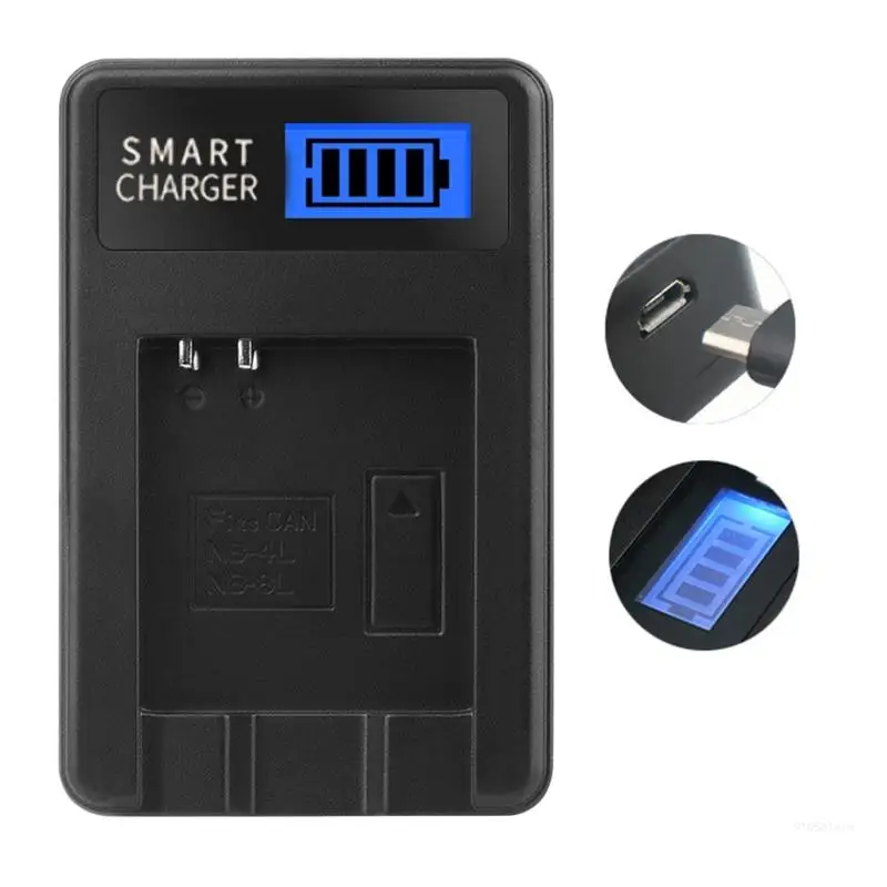 Компактное зарядное устройство для камеры из АБС-пластика с ЖК-дисплеем 50 55 60 65 80