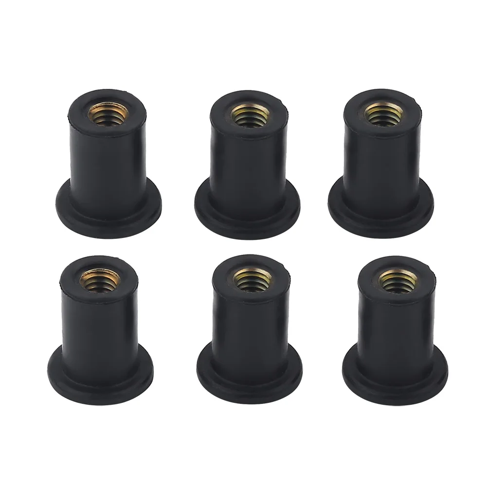 

6pc M4 Durable Rubber Well Nuts Windshield Bolts for Motorcycles Kayak Canoe Boats Well Well