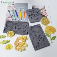 flower fondant silicone mold diy gypsum diffuser stone chocolate candy cake decoration mold baking accessories resin molds