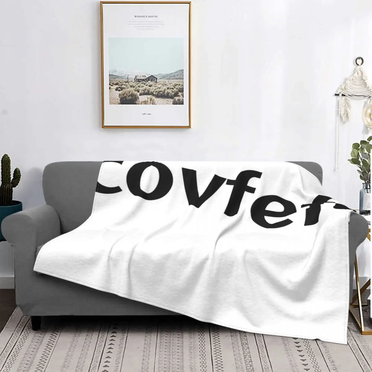 Covfefe-colcha a cuadros para cama, manta con capucha, a cuadros, 150