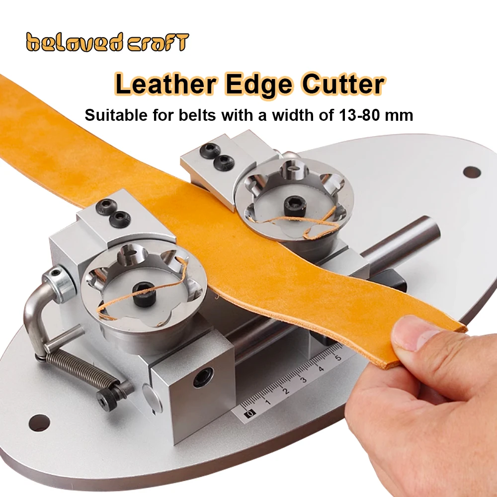 

BeloveCraft Leather Edge Cutter Beveler Trimmer Width 13-80MM Leather Belt Side Manual Trimming Cutting Machine Edge Strap Edger