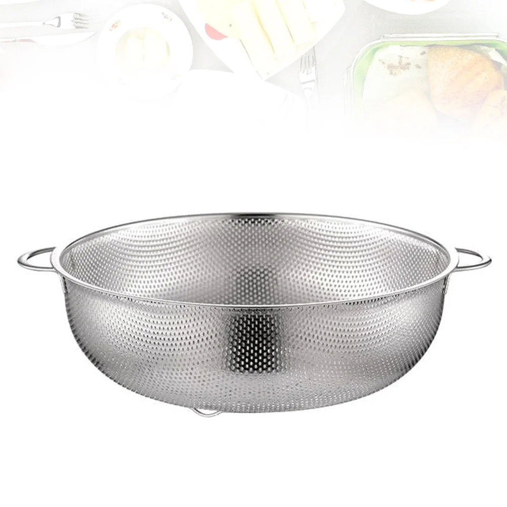 

Strainer Basket Colander Fruit Bowl Vegetable Kitchen Mesh Washing Drainstorage Rice Stainless Steel Fine Drainer Cooking Sieve