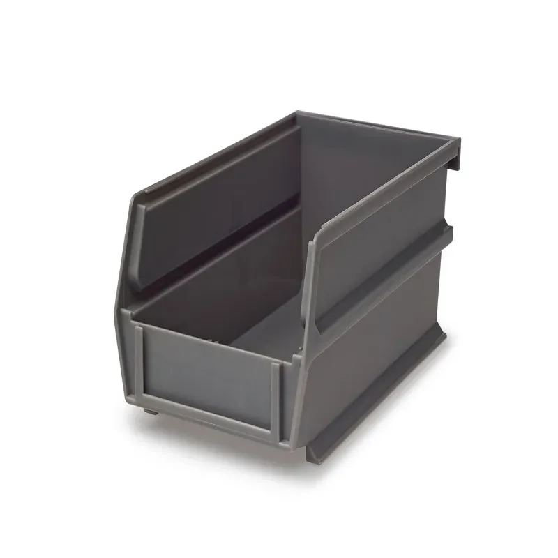 

24CT Gray Interlocking Stacking Polypropylene Hanging Bins, 3x4-1/8x7-3/8 In.