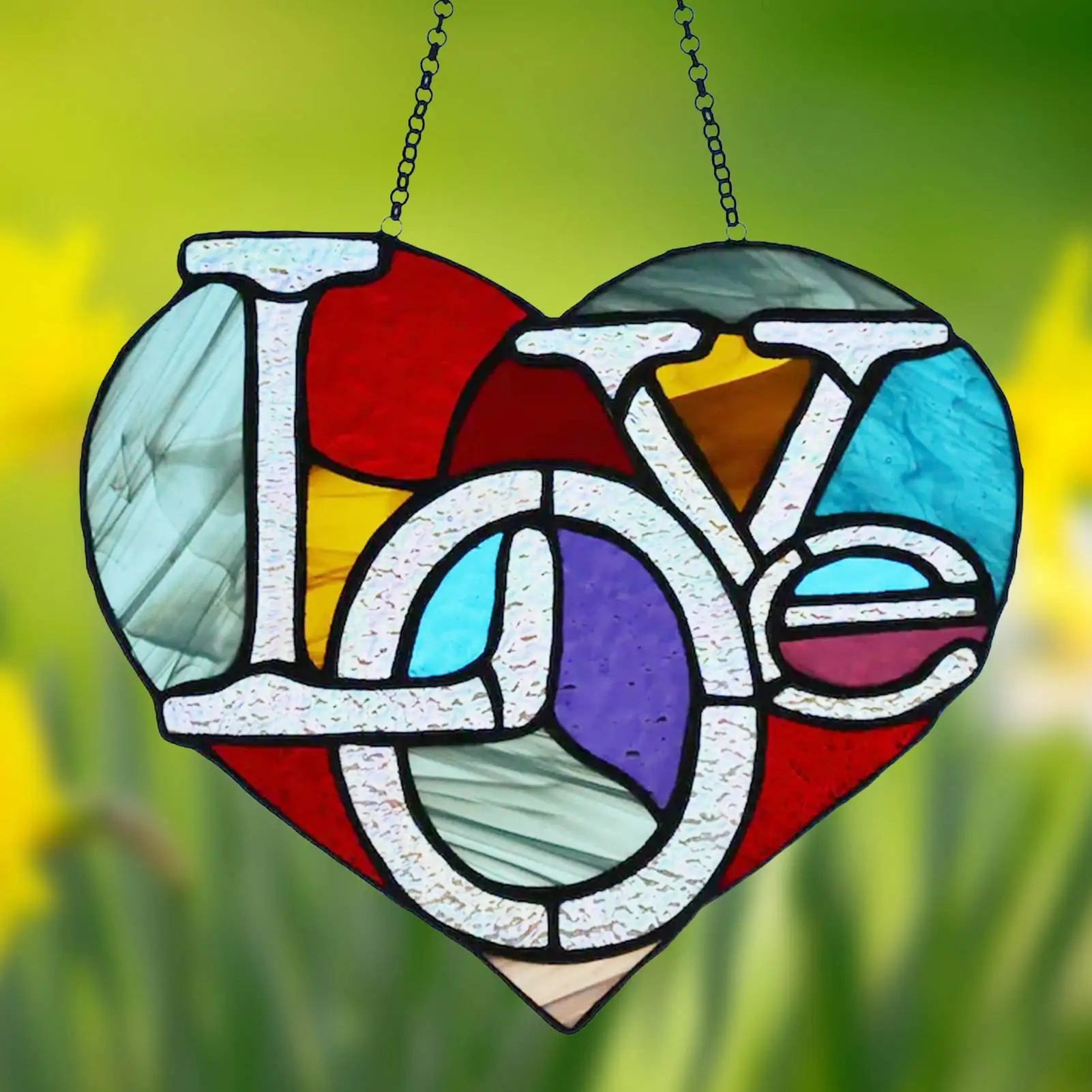 

Wind Chimes Suncatcher Heart Love Heart-Shaped Window Charm Acrylic Garden Pendant Decoration Birthday Valentine's Day Gift