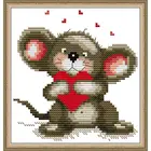 Набор для вышивки крестиком с изображением мультяшных животных, 11CT 14CT, холст, Набор для вышивки сделай сам с милым рисунком мыши, украшение детской комнаты