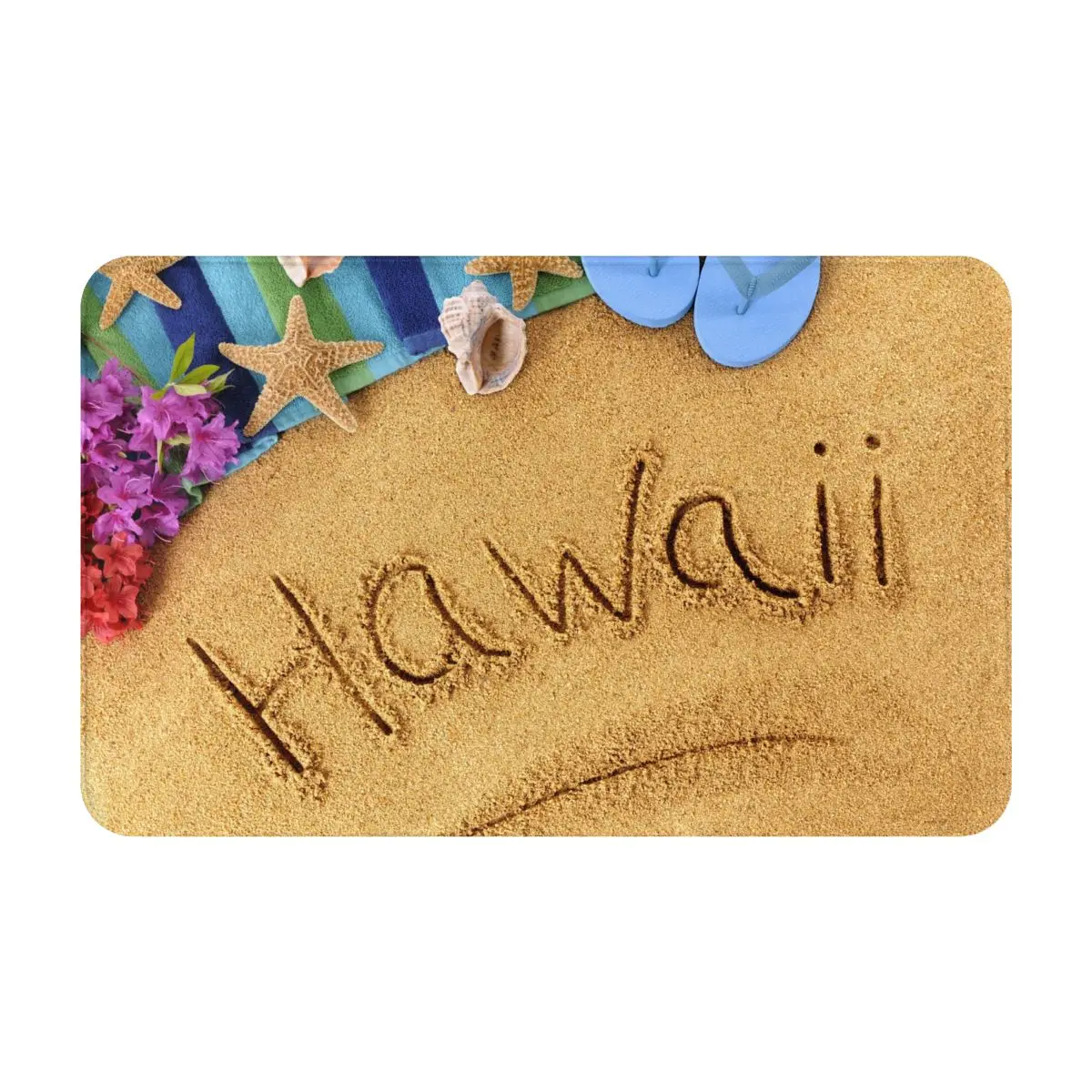 

Beach Hawaii The Floor Mat'S Easy-Care Design Simplifies Maintenance Use A Door Mat In The Bathroom To Absorb Excess Water Furry