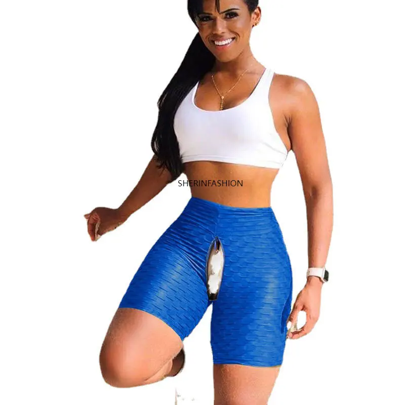 Workout Butt Lifting Shorts for Women High Waisted Seamless Gym Yoga Booty Shorts Invisible Open Crotch Pants for Outdoor Sex