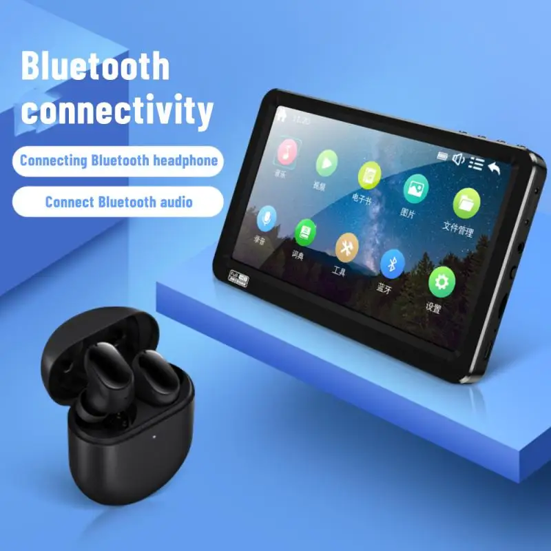 

Bluetooth 5.0 MP4 Player Wifi 7.0 Inch Full Touch Screen FM Radio Recording E-book MP4 MP5 Music Video Player Built-in Speaker